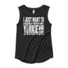 I Just Want to Cuddle with My Yorkie Ladies’ Cap Sleeve T-Shirt